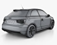 Audi A1 3-Türer mit Innenraum 2018 3D-Modell