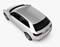 Audi A3 掀背车 3门 带内饰 2016 3D模型 顶视图