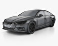 Audi A7 Sportback 2021 3D модель wire render