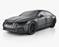 Audi A7 Sportback S-line 2021 3D模型 wire render
