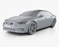 Audi A7 Sportback S-line 2021 3Dモデル clay render