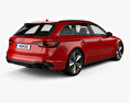 Audi RS4 Avant 2021 3D模型 后视图