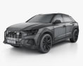 Audi Q8 S-line 2021 3D модель wire render