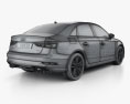 Audi A3 S-line 세단 인테리어 가 있는 2019 3D 모델 