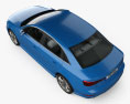 Audi A3 S-line 세단 인테리어 가 있는 2019 3D 모델  top view