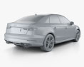 Audi A3 S-line sedan mit Innenraum 2019 3D-Modell