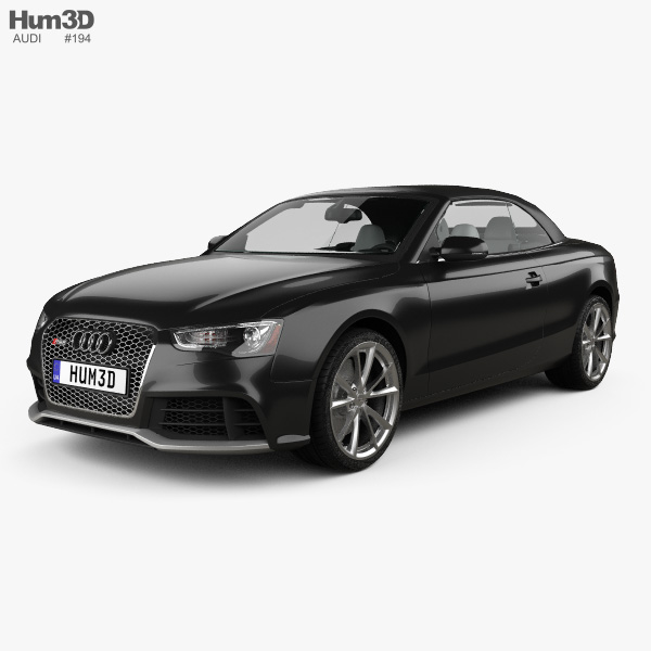 Audi RS5 カブリオレ HQインテリアと 2015 3Dモデル