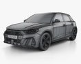 Audi A1 Sportback S-line 2021 3Dモデル wire render