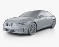 Audi A6 sedan S-Line 2021 3D-Modell clay render
