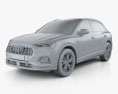 Audi Q3 Advanced 2020 3d model clay render