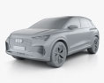 Audi Q4 e-tron Concept 2020 3d model clay render