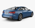 Audi S6 세단 2022 3D 모델  back view