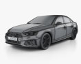 Audi S4 sedan 2022 3d model wire render