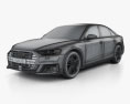 Audi S8 L 2023 3Dモデル wire render