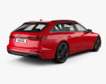 Audi S6 avant 2022 3Dモデル 後ろ姿