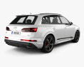 Audi Q7 S-line 2022 3Dモデル 後ろ姿