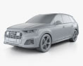 Audi Q7 S-line 2022 3D модель clay render