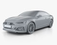 Audi RS5 coupe 2023 3d model clay render