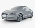 Audi TT 로드스터 2016 3D 모델  clay render