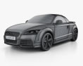 Audi TT RS 雙座敞篷車 2016 3D模型 wire render