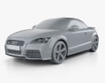 Audi TT RS ロードスター 2016 3Dモデル clay render