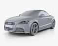 Audi TTS ロードスター 2016 3Dモデル clay render
