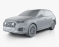 Audi Q7 2022 3d model clay render