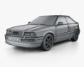 Audi S2 クーペ 1995 3Dモデル wire render