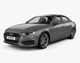 Audi A4 sedan with HQ interior 2022 3D model