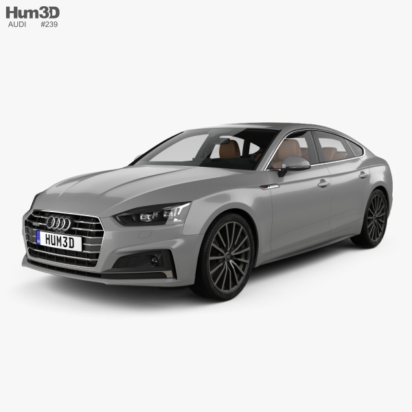 Audi A5 S-line sportback with HQ interior 2020 3D model