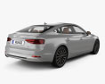 Audi A5 S-line sportback con interni 2020 Modello 3D vista posteriore