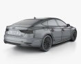 Audi A5 S-line sportback HQインテリアと 2020 3Dモデル