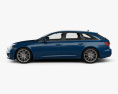 Audi A6 S-Line avant with HQ interior 2021 3d model side view