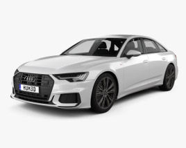 Audi A6 S-Line sedan with HQ interior 2021 3D model
