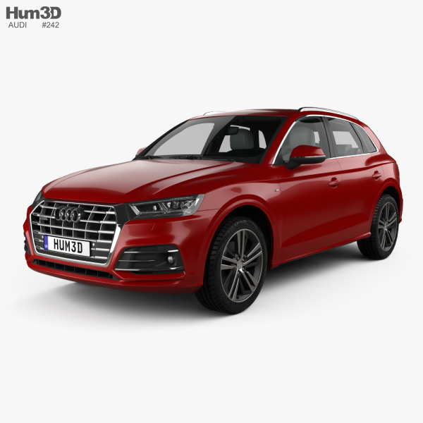 Audi Q5 S-line HQインテリアと 2019 3Dモデル