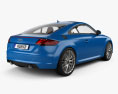 Audi TT coupe with HQ interior 2017 3d model back view