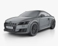 Audi TT クーペ HQインテリアと 2017 3Dモデル wire render