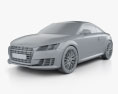 Audi TT クーペ HQインテリアと 2017 3Dモデル clay render