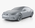 Audi A7 Sportback S-line with HQ interior 2021 3d model clay render