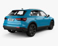 Audi Q3 S-line with HQ interior 2021 3d model back view