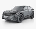 Audi e-tron sportback S-line クーペ 2021 3Dモデル wire render