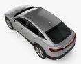 Audi e-tron sportback S-line coupé 2021 Modello 3D vista dall'alto