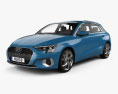 Audi A3 sportback 2023 3D 모델 