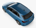 Audi A3 sportback 2023 Modello 3D vista dall'alto