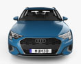 Audi A3 sportback 2023 3D模型 正面图