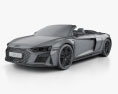 Audi R8 V10 US-spec spyder 2022 3D模型 wire render