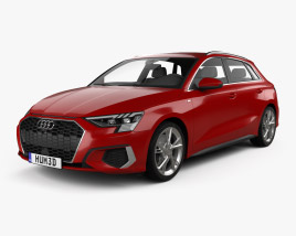 3D model of Audi A3 S-line sportback 2023