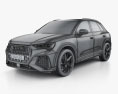 Audi Q3 RS 2022 3D 모델  wire render