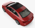 Audi A3 S-line Worldwide 세단 인테리어 가 있는 2016 3D 모델  top view