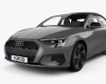 Audi A3 S-line 세단 2023 3D 모델 